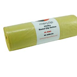 Merçöp 100 Adet Sarı Hantal Ekstra Çöp Torbası