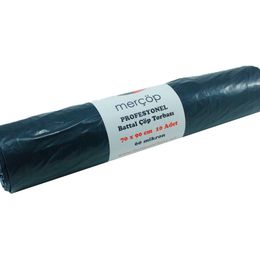 Merçöp 100 Adet Siyah Battal Pro Çöp Torbası