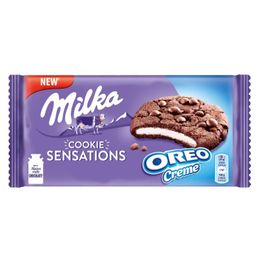 Milka 156 gr Sensations Choco Cookie Damla Çikolata ve Dolgulu Biküvi