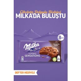 Milka 156 gr Sensations Choco Cookie Damla Çikolata ve Dolgulu Biküvi