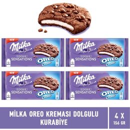 Milka 156 gr Sensations Damla Çikolatalı & Oreo Kreması Dolgulu Kurabiye