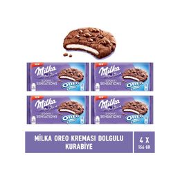 Milka 156 gr Sensations Damla Çikolatalı & Oreo Kreması Dolgulu Kurabiye