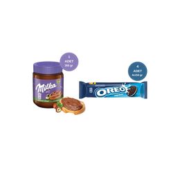 Milka 350 gr Sürülebilir Çikolata + Oreo 154 gr Bisküvi Keyfi
