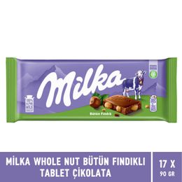 Milka 90 gr Whole Nut Bütün Fındıklı Tablet Çikolata