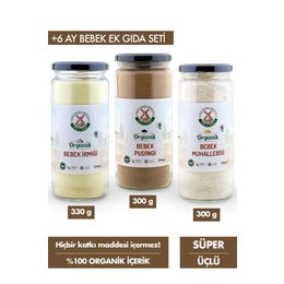 Mill More 330 gr Organik Bebek İrmiği + 300 gr Organik Bebek Pudingi + 300 gr Organik Bebek Muhallebisi