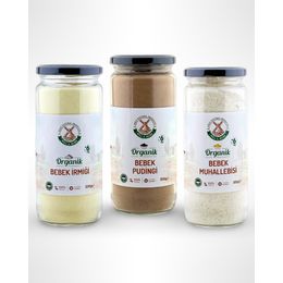 Mill More 330 gr Organik Bebek İrmiği + 300 gr Organik Bebek Pudingi + 300 gr Organik Bebek Muhallebisi