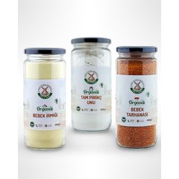Mill More 400 gr Organik Bebek Tarhanası + 330 gr Organik Bebek İrmiği + 320 gr Organik Tam Pirinç Unu