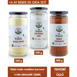 Mill More 400 gr Organik Bebek Tarhanası + 330 gr Organik Bebek İrmiği + 320 gr Organik Tam Pirinç Unu