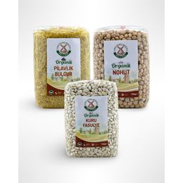Mill More 750 gr Organik Pilavlık Bulgur + 750 gr Organik Nohut + 750 gr Organik Kuru Fasulye