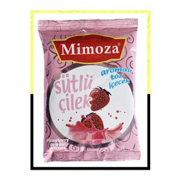 Mimoza Çilekli Sıcak 200 gr Sütlü Çilek Toz içecek Sıcak İçiniz Milkshake