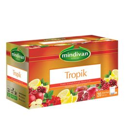 Mindivan 20'li Tropik Aromalı Karışık Süzen Poşet Meyve Çayı