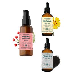 Minia Bahçe 100 ml Kuşburnu Çekirdeği Yağı + Çörekotu Yağı 30 ml + 30 ml Kantaron Yağı