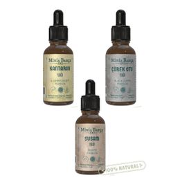 Minia Bahçe 3x30 ml Susam Yağı + Kantaron Yağı + Çörekotu Yağı