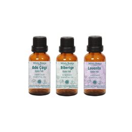 Minia Bahçe Ada Çayı Yağı 10 ml + Biberiye Yağı 10 ml +  10 ml Lavanta Yağı