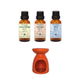 Minia Bahçe Limon Kabuğu Yağı 10 ml + Portakal Yağı 10 ml + 10 ml Nane Yağı