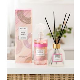 Misedor 120 ml Gold Amber Çubuklu Oda Kokusu + 330 ml Oda Spreyi