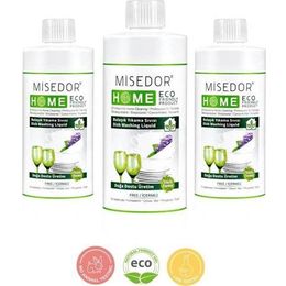 Misedor 3x500 ml Doğal Elde Bulaşık Yıkama Deterjanı