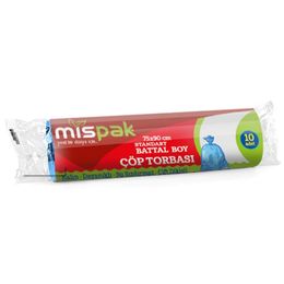 Mispak Battal Boy Mavi 10 Adet 72x90 cm Eko Çöp Poşeti