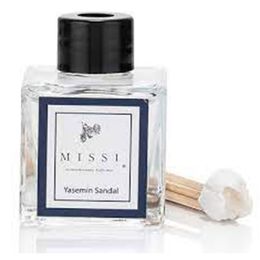 Missi 220 ml Kare Şişe Yasemin Sandal Bambu Çubuklu Oda Kokusu