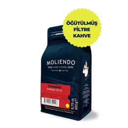 Moliendo 250 gr Colombia Supremo Decaf Kafeinsiz Yöresel Öğütülmüş Filtre Kahve