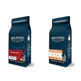 Moliendo Finest Coffee 1 kg Colombia Medellin Supremo Yöresel Çekirdek Kahve + 1 kg Amalfi Espresso Blend Çekirdek Kahve