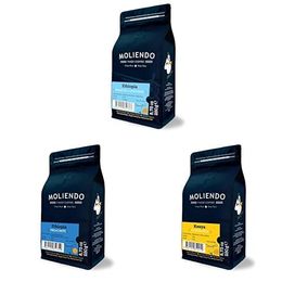 Moliendo Finest Coffee 250 gr Ethiopia Sidamo Gr 4 Kuru İşleme Yöresel Çekirdek Kahve + 250 gr Ethiopia Yirgacheffe Yöresel Çekirdek Kahve + 250 gr Kenya Aa Muranga Yöresel Çekirdek Kahve