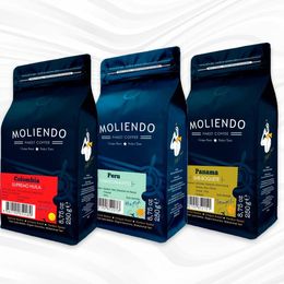 Moliendo Finest Coffee 3x250 gr Güney Amerika Kahveleri Çekirdek Kahve Avantaj Paketi
