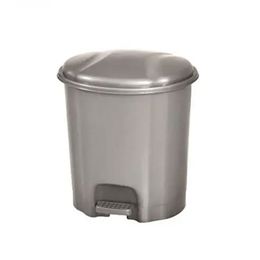 Motek Elit Pedallı İç Kovalı 12 lt Gümüş Gri Plastik Çöp Kovası