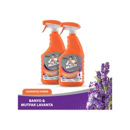 Mr. Muscle 2x750 ml Advancad Power Banyo ve Lavanta Kokulu Mutfak Temizleyici Set