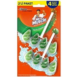 Mr.Muscle Çam Kokulu 2'li 77.2 gr Active Clean Klozet Blok
