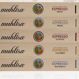 Muhlisa 5x10'lu Espresso 5 Çeşit Kapsül Kahve Seti