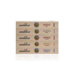 Muhlisa 5x10'lu Espresso 5 Çeşit Kapsül Kahve Seti