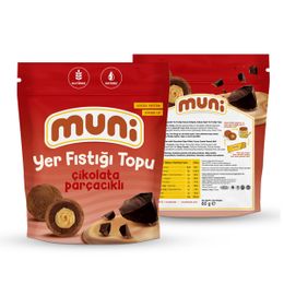 Muni 6x80 gr Çikolata Parçacıklı Yer Fıstığı Topu