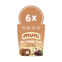 Muni 6x80 gr Kakao Çekirdekli Yer Fıstığı Topu