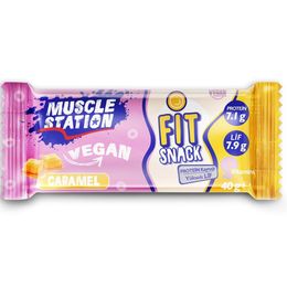 Muscle Station 40 gr Fit Snack Vegan Caramel Protein Bar