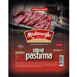Müslümoglu 100 gr Çemeni Sıyrılmış Dana Pastırma