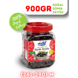 Mytat 900 gr 261-290 M Doğal Gemlik Özel Siyah Zeytin