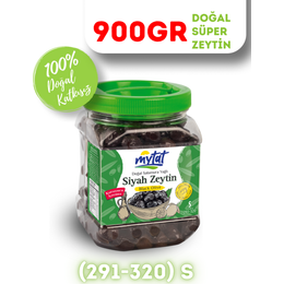Mytat 900 gr 291-320 S Doğal Gemlik Süper Siyah Zeytin