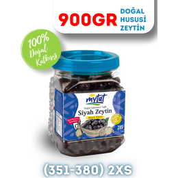 Mytat 900 gr 351-380 2Xs Dogal Gemlik Hususi Siyah Zeytin