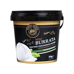 Napoli Antica 80 gr Manda Sütlü Mini Tam Yağlı Taze Burrata Peyniri