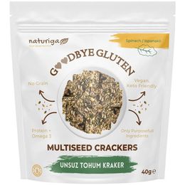 Naturiga 40 gr Goodbye Gluten Ispanaklı Unsuz Tohum Kraker
