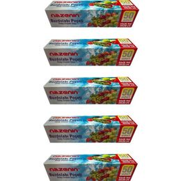 Nazenin 20x30 cm 50'li 5 Paket Düz Kilitsiz Şeffaf Küçük Boy Buzdolabı Poşeti