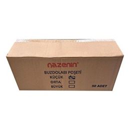 Nazenin 20x30 cm 50'li 50 Paket Düz Kilitsiz Şeffaf Küçük Boy Buzdolabı Poşeti