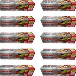 Nazenin 30x45 cm 20'li 10 Paket Düz Kilitsiz Şeffaf Büyük Boy Buzdolabı Poşeti