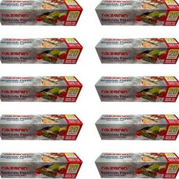 Nazenin 30x45 cm 20'li 10 Paket Düz Kilitsiz Şeffaf Büyük Boy Buzdolabı Poşeti