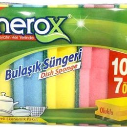 Nerox Oluklu 10'lu Bulaşık Süngeri