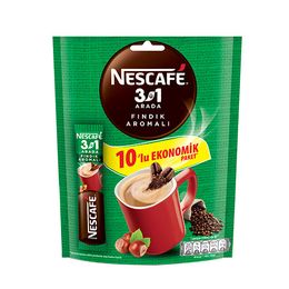 Nescafe 10x17 gr Fındık Aromalı Beyazlatıcılı Çözünebilir Kahve Karışımı