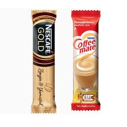 Nescafe  2 gr Gold  100 Adet + Nestle 5 gr  Coffee Mate  100 Adet
