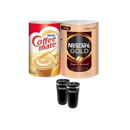 Nescafe 900 gr Gold Granül Kahve + 2 kg Coffee Mate + 2 Adet Thermomug