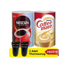 Nescafe Classic 1 kg + Coffee Mate Kahve Kreması 2 kg + 2'li Thermomug - 3 kg